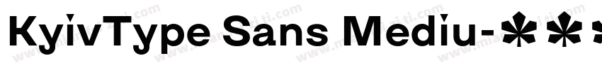 KyivType Sans Mediu字体转换